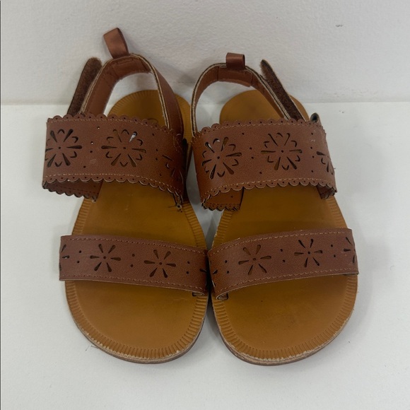 OshKosh B'gosh Other - OshKoshBGosh Brown Kids Sandals with Velcro Girls size 10M summer beach stylish